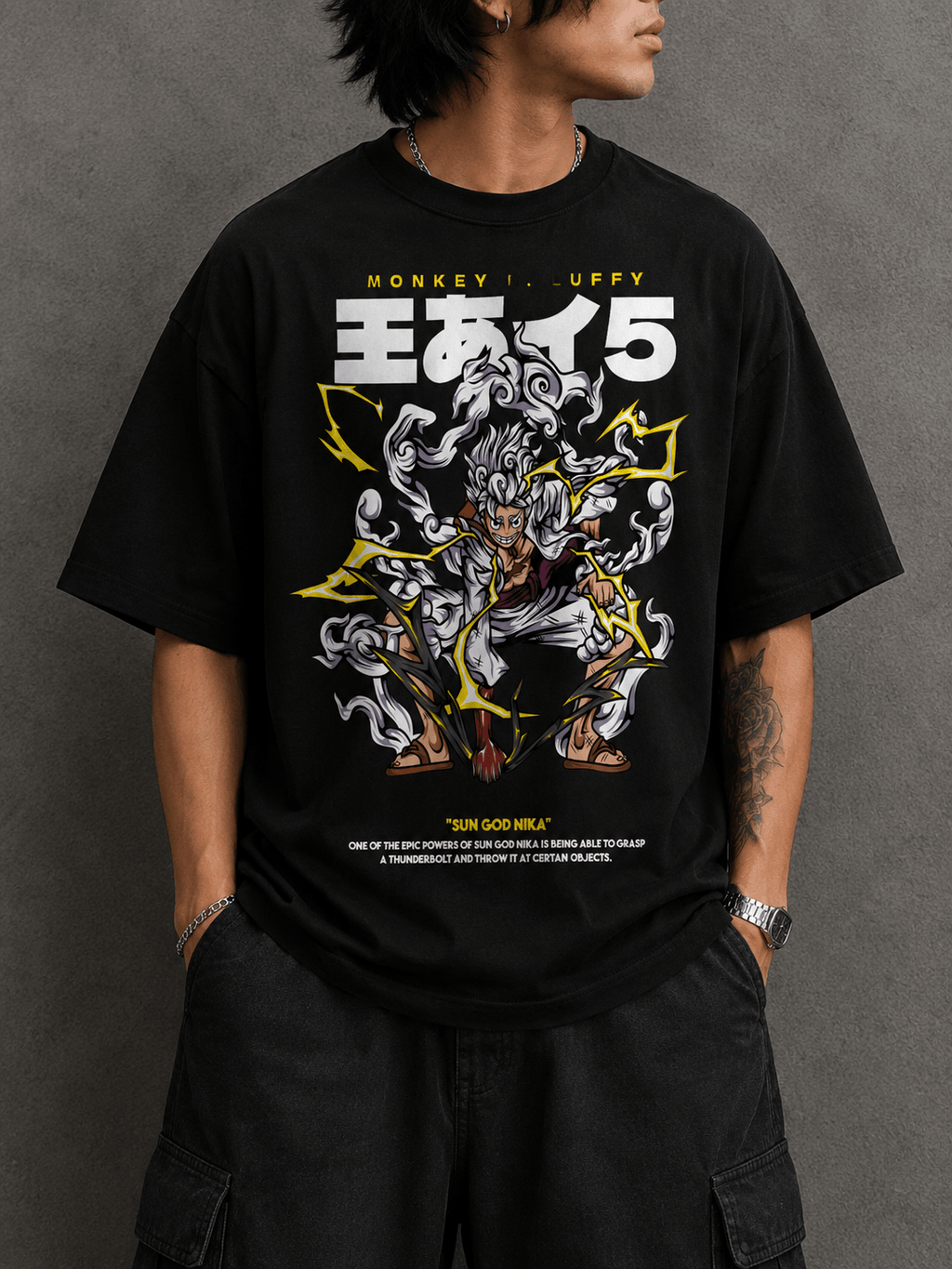 Luffy Gear 5 Sun God Nika Oversized One Piece T-Shirt