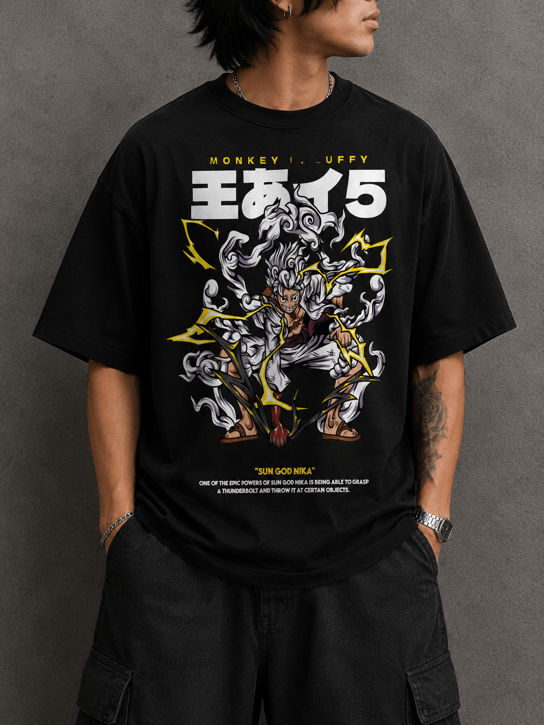 Luffy Gear 5 Sun God Nika Oversized One Piece T-Shirt