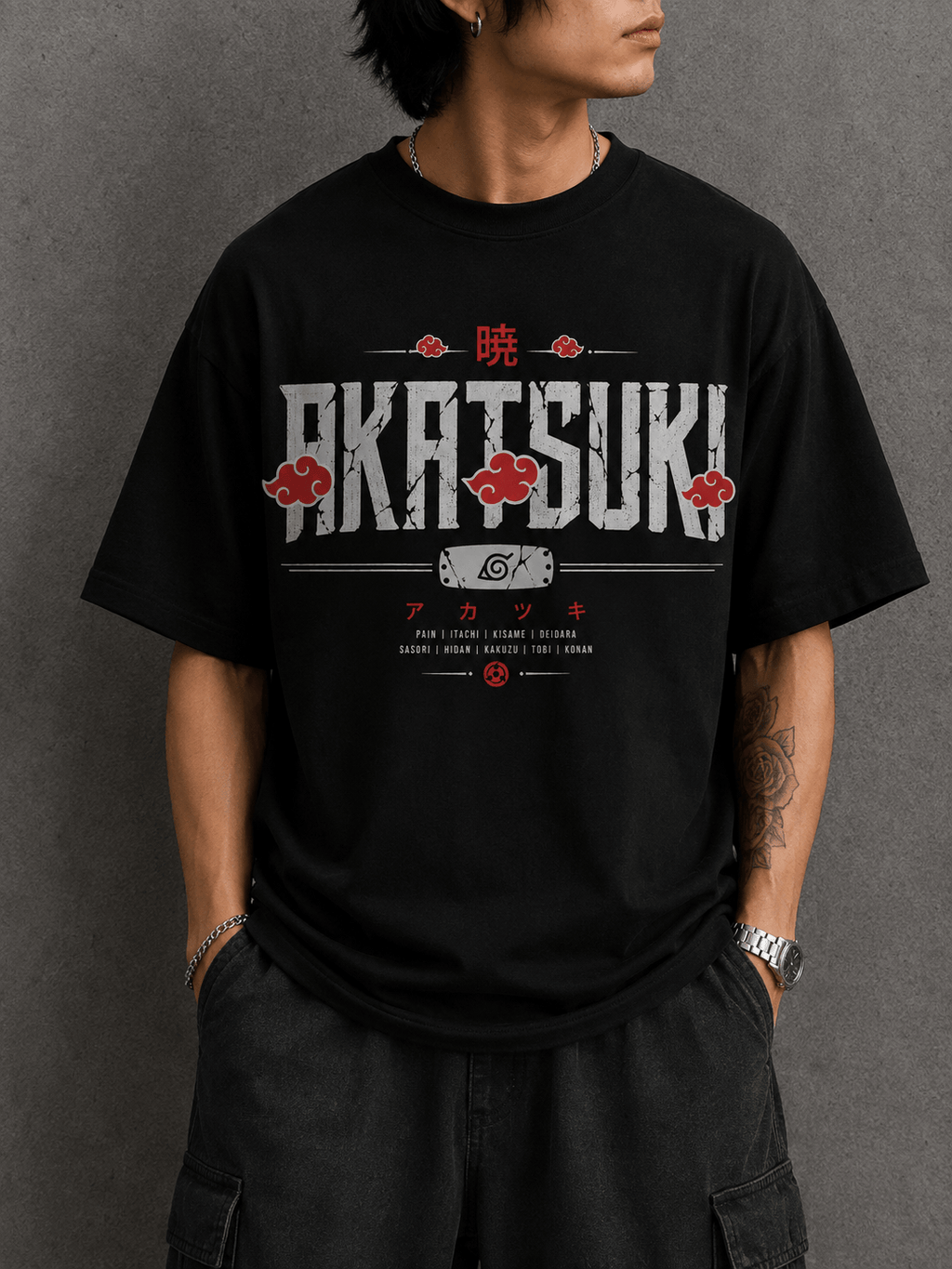 Akatsuki Roster Oversized Naruto T-Shirt