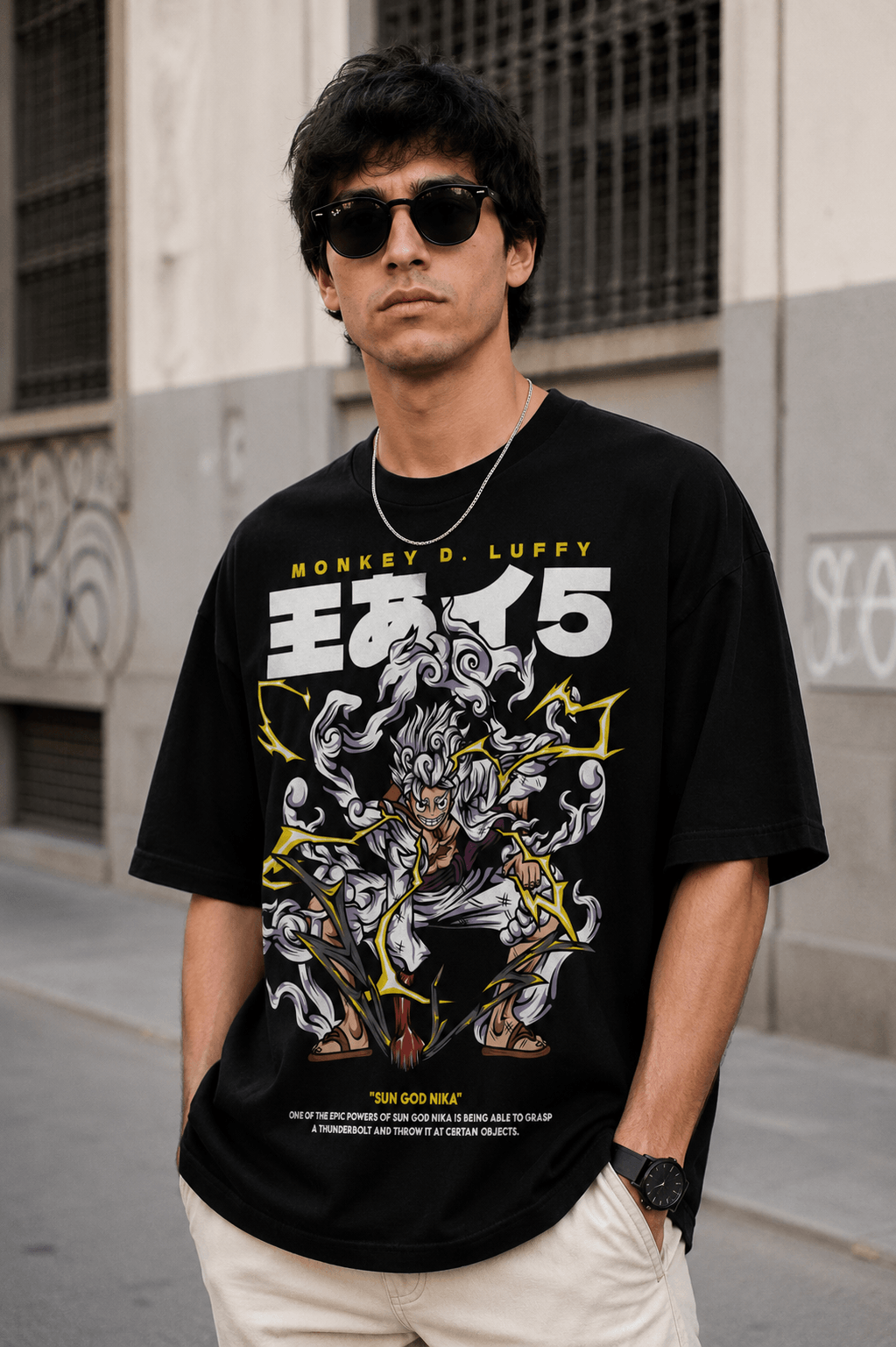 Luffy Gear 5 Sun God Nika Oversized One Piece T-Shirt