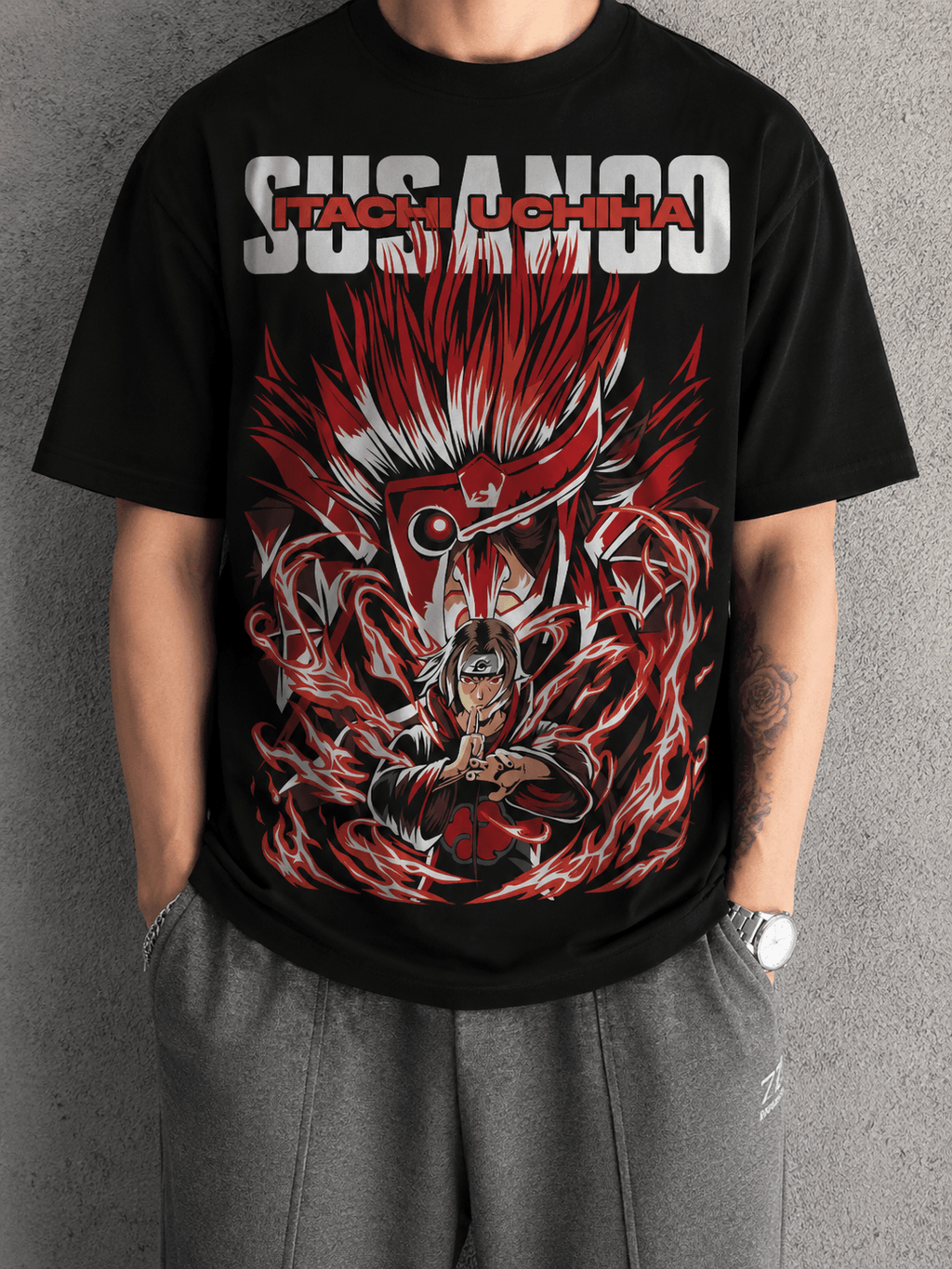 Itachi Uchiha Susanoo Oversized Naruto T-Shirt
