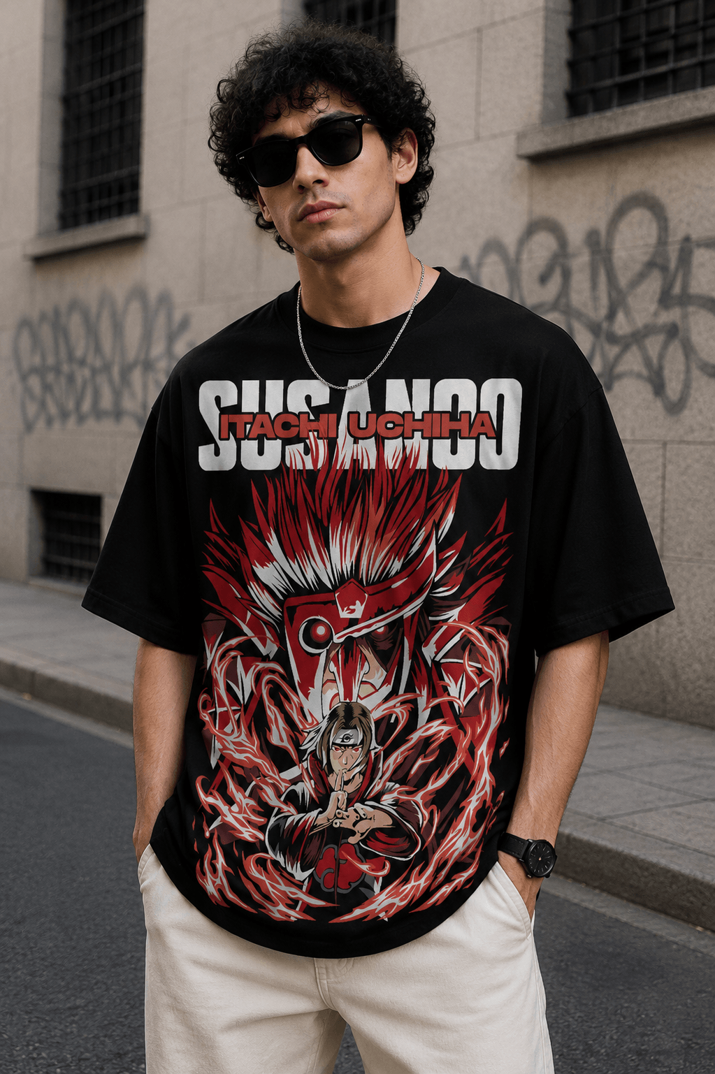 Itachi Uchiha Susanoo Oversized Naruto T-Shirt