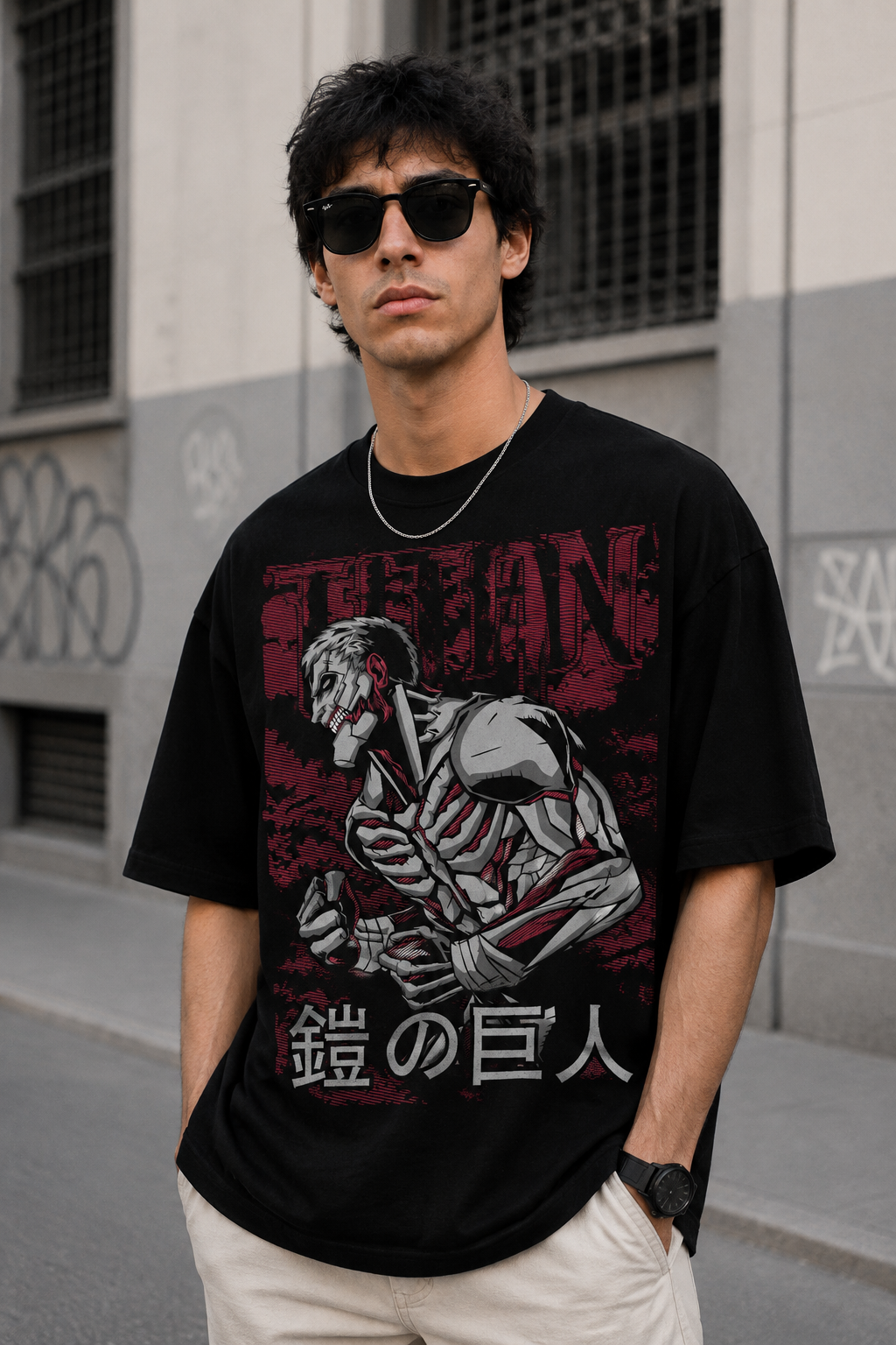 Armored Titan Oversized Attack on Titan T-Shirt