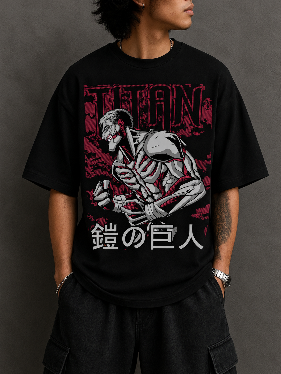 Armored Titan Oversized Attack on Titan T-Shirt