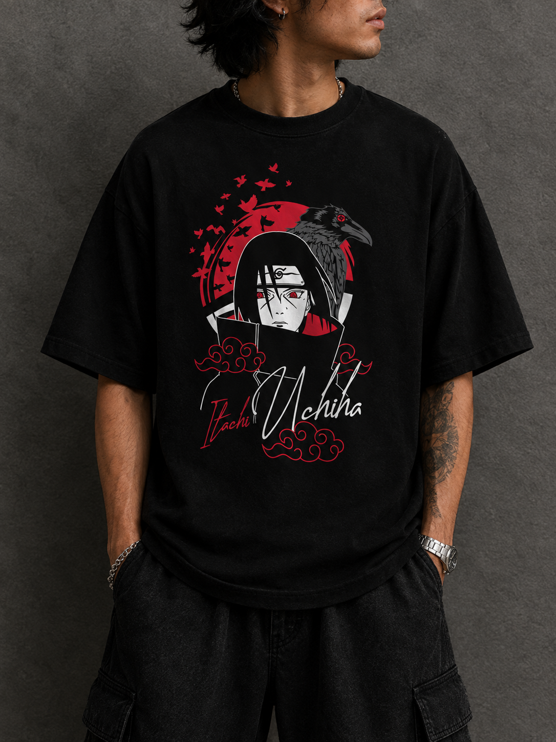 Itachi Uchiha Oversized Naruto T-Shirt